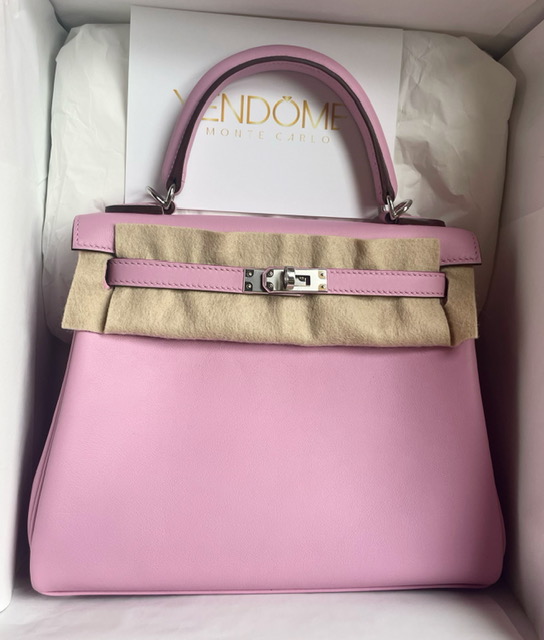 Hermes Birkin 30 Mauve Sylvestre Bag Epsom Palladium Hardware