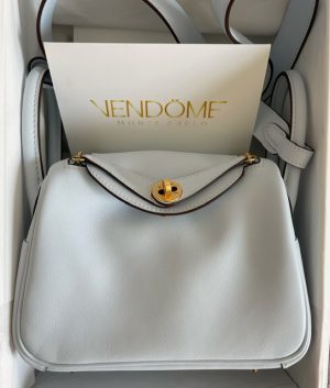 Hermes Lindy 26 Etoupe Clemence Gold Hardware #D - Vendome Monte Carlo