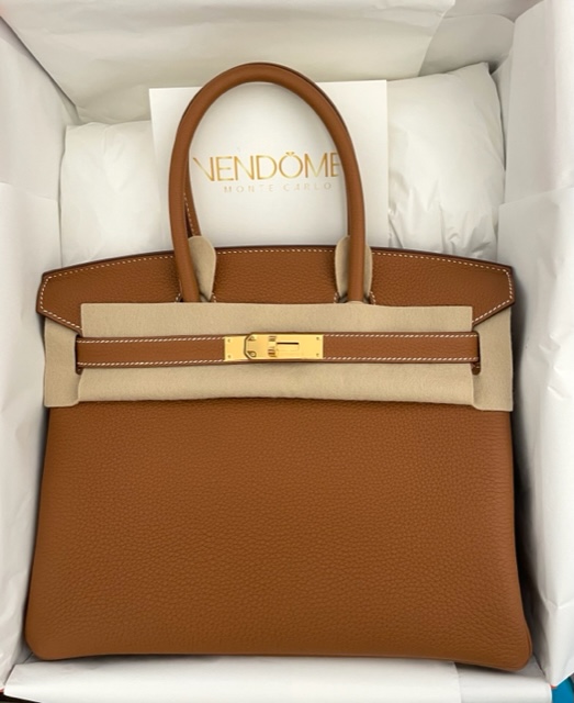 Hermes Birkin 30 Gold Togo With Gold Hardware