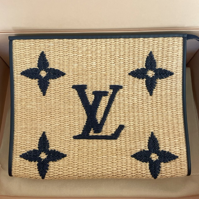 Pochette louis deals vuitton bleu