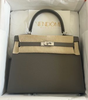 Hermes Birkin 30 Bleu Mykonos Autruche Ostrich Palladium Hardware #C -  Vendome Monte Carlo