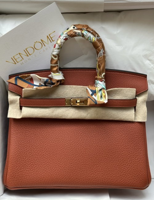 Hermes Birkin 25 Cuivre Togo Gold Hardware