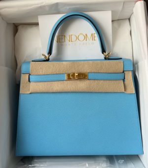 Hermes Birkin 30 Bleu Celeste Epsom Palladium Hardware - Vendome