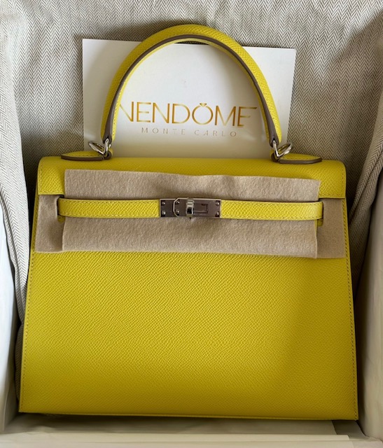 Hermes Kelly 20 Mini Lime Epsom Gold Hardware - Vendome Monte Carlo