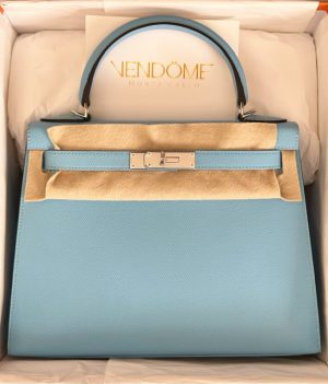 Hermes Kelly 28 Sellier Lime Epsom Gold Hardware #D - Vendome Monte Carlo