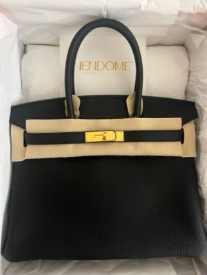 Hermes Birkin 25 Touch Black Togo/Matte Alligator Gold Hardware - Vendome  Monte Carlo