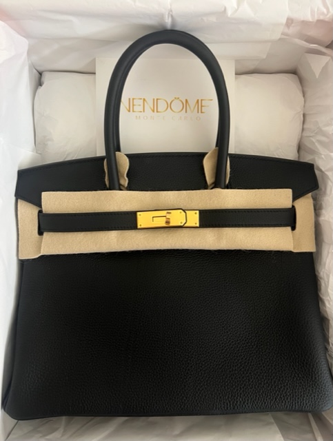 Hermes Birkin 25 Noir Black Togo Gold Hardware #D - Vendome Monte Carlo