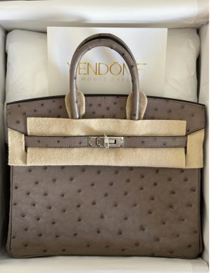 Hermes Birkin 25 Cargo Nata Toile Palladium Hardware - Vendome Monte Carlo