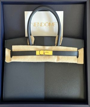 Hermes Birkin 25 Gris Etain Togo Gold Hardware - Vendome Monte Carlo