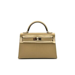 Hermes Kelly 20 Pousiere Epsom Light Gold Hardware