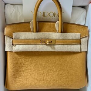 Hermes Birkin 25 Naturel Sable Togo Gold Hardware