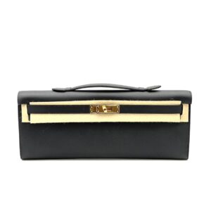 Hermes Kelly Cut Noir Black Swift Gold Hardware