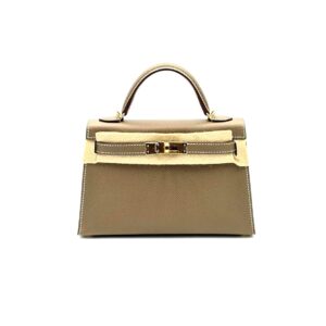 Hermes Kelly 20 Etoupe Epsom Gold Hardware