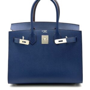 Hermes Birkin 30 HSS Bleu Saphir/Orange Epsom Palladium Hardware