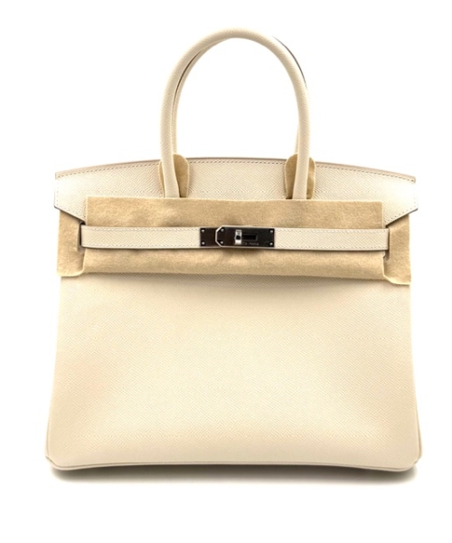 Hermes Birkin 30 Craie Epsom Palladium Hardware