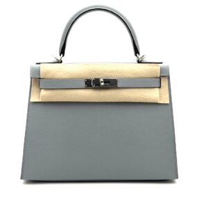 Hermes Kelly 28 Gris Pantin Epsom Palladium Hardware