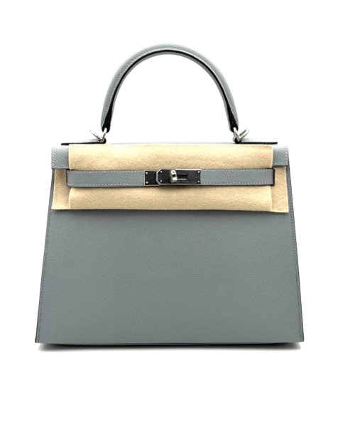 Hermes Kelly 28 Gris Pantin Epsom Palladium Hardware