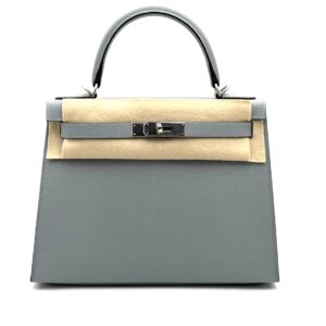Hermes Kelly 28 Gris Pantin Epsom Palladium Hardware
