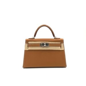 Hermes Kelly 20 Mini Gold Epsom Palladium Hardware