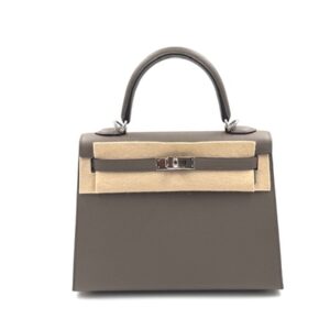 Hermes Kelly 25 Etain Epsom Palladium Hardware
