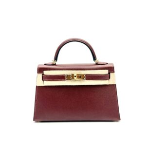 Hermes Mini Kelly 20 Rouge H Madame Gold Hardware