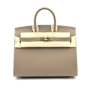 Hermes Birkin 25 Sellier Etoupe Epsom Gold Hardware