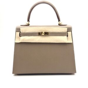 Hermes Kelly 25 Etoupe Epsom Gold Hardware