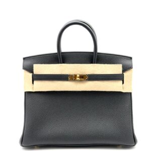 Hermes Birkin 25 Noir Black Togo Gold Hardware